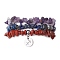 3Pcs 3 Styles Natural Amethyst & Lapis Lazuli &  Red Jasper Chips Stretch Bracelets Sets, Stackbale Bracelets with 304 Stainless Steel Charms, Sagittarius, Inner Diameter: 2-1/8 inch(5.5cm), 1Pc/style