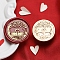 Golden Tone Round Wax Seal Brass Stamp Heads, for Wax Seal Stamp, Valentine's Day Series, Swan, 30x15mm, Hole: 7mm