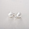 Round Ball Drawbench Brass Ear False Plugs for Women, Silver, 26x14mm