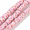 Handmade Polymer Clay Beads Strand, Column, Hot Pink, 6~7.5x5.5~7mm, Hole: 1.7~2.3mm, about 54~65pcs/strand, 15.83~16.69''(40.2~42.4cm)