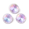 Glass Rhinestone Cabochons, Flat Back & Back Plated, Faceted, Diamond, Vitrail Light, 10x5.5mm