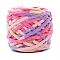 Soft Crocheting Polyester Yarn, Thick Knitting Yarn for Scarf, Bag, Cushion Making, Segment Dyed, Colorful, 7mm, about 43.74 Yards(40m)/Skein