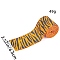 5M Halloween Cotton Leopard Printed Ribbon, for Party Gift Decoration, Orange, 2-1/2 inch(64mm), about 5.47 Yards(5m)/Roll