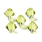 K9 Glass, Imitation Austrian Crystal Beads, Faceted, Bicone, Yellow Green, 6x6x6mm, Hole: 0.9mm