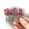 Natural Crystal Hair Combs, with Alloy Crown Hair Bands, for Women Girls, Camellia, 78x37mm