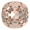 Preciosa&reg MAXIMA Crystal Fancy Stones, Czech Crystal, 435 36 132 Cushion Square, Dura Foiling, Light Peach, 10x10mm