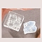 Flower Silicone Clear Stamps with Acrylic Blocks, for Scrapbooking Crafts Making, Square, Clear, 35x35x12.5mm