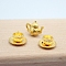 Alloy Teapot & Tea Cup Set Model, Micro Landscape Home Dollhouse Accessories, Pretending Prop Decorations, Golden, 14~16x7~13mm, 3pcs/set