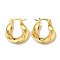 Rack Plating Brass Hoop Earrings, Cadmium Free & Lead Free, Long-Lasting Plated, Twist, Real 18K Gold Plated, 22.5x20mm