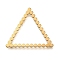 Ion Plating(IP) 201 Stainless Steel Linking Ring, Triangle, Real 18K Gold Plated, 21x24x1mm