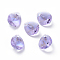 Glass Rhinestone Charms, Faceted, Teardrop, Violet, 10x8x4.5mm, Hole: 1.2mm