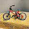 Plastic Keychain, Bicycle, Red, Pendant: 7.5x10cm