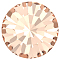 Preciosa&reg MAXIMA Crystal Round Stones, Czech Crystal, Dura Foiling, Round(431 11 615 Chaton), 90300 Light Peach, SS8/PP17(2.3~2.5mm)