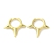 Rack Plating Brass Hoop Earrings, Long-Lasting Plated, Lead Free & Cadmium Free, Real 18K Gold Plated, 24x4.5mm