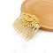 Flower Alloy Hair Comb Findings, Cabochon Settings, Jewelry Hair Accessories, Golden, 57x53mm