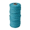 Cotton Macrame Cord, Round Macrame Rope for Wall Hangers, Boho Decorations, DIY Macrame Craft, Dark Cyan, 3mm, about 54.68 Yards(50m)/Roll