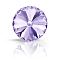 Preciosa&reg MAXIMA Crystal Round Stones, Czech Crystal, Bicone(436 11 177 Rivoli), Dura Foiling, 20310 Violet, SS29(6.15~6.35mm)