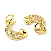 Rack Plating Brass Micro Pave Clear Cubic Zirconia Charms KK-D036-12G-3