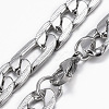 Trendy Men's 304 Stainless Steel Figaro Chain Bracelets BJEW-L619-03P-2