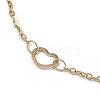 304 Stainless Steel Heart Link Chains Anklets AJEW-A057-09B-G-2