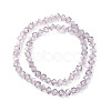 Electroplate Transparent Glass Beads Strands EGLA-K015-02A-2