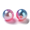 Rainbow ABS Plastic Imitation Pearl Beads OACR-Q174-12mm-14-2