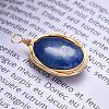 Natural Lapis Lazuli Pendants PALLOY-JF00467-04-3