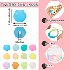 Pandahall 72Pcs 12 Colors Luminous Round Food Grade Silicone Beads SIL-TA0001-38-14