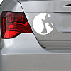 4Pcs 4 Styles Square PET Waterproof Self-adhesive Car Stickers DIY-GF0007-45A-7