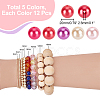   60Pcs 5 Colors Custom Resin Imitation Pearl Beads RESI-PH0001-94-2