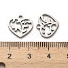 Valentine's Day 316 Surgical Stainless Steel Charms STAS-H190-15P-05-3