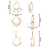 304 Stainless Steel Dangle Earrings & Brass Hoop Earrings & Brass Stud Earrings EJEW-SZ0001-03G-3