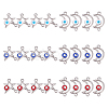 DICOSMETIC 24Pcs 6 Styles 304 Stainless Steel Enamel Connector Charms STAS-DC0010-36-1