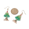 Glass Beads Braided Tree Dangle Earrings EJEW-TA00213-2