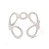 304 Stainless Steel Circle Open Cuff Ring for Women RJEW-E063-25P-3