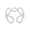 Non-Tarnish 304 Stainless Steel Circle Open Cuff Ring for Women RJEW-E063-25P-3