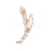 Rhinestone Wheat Brooch Pin JEWB-C003-02-2
