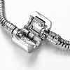 304 Stainless Steel European Style Round Snake Chains Bracelet Making STAS-I047-01B-2