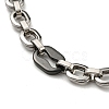 Two Tone 304 Stainless Steel Oval Link Chain Bracelet BJEW-B078-37BP-2