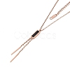 Ion Plating(IP) 304 Stainless Steel Cable Necklaces NJEW-G081-11RG-1