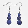 Natural Gemstone Beads Dangle Earrings EJEW-JE02213-2