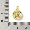 Brass Micro Pave Cubic Zirconia Charms KK-M283-15F-02-3