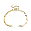 Brass Curb & Paperclip Chains Bracelet Making BJEW-JB10030-01-1