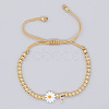 Golden Tone Daisy Braided Bead Bracelets WY1454-6-1