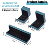 DICOSMETIC 3pcs 3 styles PU Leather Jewelry Storage Boxes Set CON-DC0001-07-2