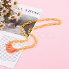 Personalized Opaque Acrylic Cable Chain Necklaces NJEW-JN03432-10-5