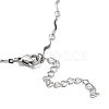 304 Stainless Steel Wave Bar Link Chain Necklaces NJEW-K249-17P-3