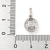925 Sterling Silver Micro Pave Clear Cubic Zirconia Open Back Bezel Pendant Cabochon Settings STER-B005-20P-3