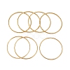 7Pcs PVD Vacuum Plating 304 Stainless Steel Ring Bangles Set for Women BJEW-A011-14A-G-2