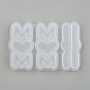 Letter M & Heart Straw Topper Silicone Molds Decoration X-DIY-J003-17-2